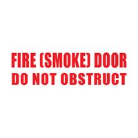 Fire Door Do Not Obstruct Sign | Clear Durable Plastic | Complies with Fire Safety Standards | 320mm x 120mm | by Fire Factory Australia