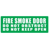 Fire Smoke Door Sign | Green Background | Durable Material | Clear Visibility | by Fire Factory Australia