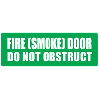Fire Door Do Not Obstruct Sign | Green Background | Durable Material | Wall or Door Mounting | by Fire Factory Australia
