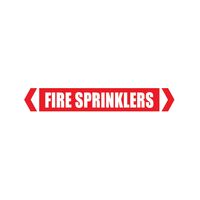 Fire Sprinkler Sign with Sticker | Durable Adhesive Vinyl | Weather Resistant | High Visibility Red & White | by Fire Factory Australia