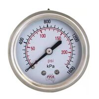 Hydrant Pressure Gauge | Dry Type 55mm Dial | Up to 1600kPa | Rear Entry Connection | by Fire Factory Australia