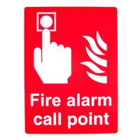 Fire Alarm Call Point Sign (Metal) | Durable Construction | Clear Identification | Standard Size 150mm x 200mm | by Fire Factory Australia