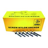 Screw Nylon Anchors 6mm | Durable Corrosion Resistant | Pack of 250 | by Fire Factory Australia
