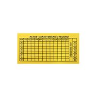 Maintenance Service Tags with Sticker | 100 Tags per Roll | Self-Adhesive Design | 80mm x 40mm | by Fire Factory Australia