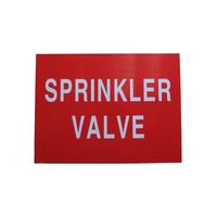 Sprinkler Valve Sign | Weather-Resistant Material | Clear Identification | 230mm x 300mm | by Fire Factory Australia