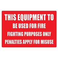 Fire Fighting Equipment Sign | Durable Plastic or Metal | Clear Visibility | 220mm x 320mm | by Fire Factory Australia