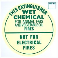 WET CHEM Extinguisher Identification Sign | Durable Plastic or Metal | Weather-Resistant | @Each by Fire Factory Australia