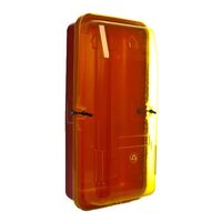 Plastic Extinguisher Cabinet | Durable Construction | Yellow Transparent Front Cover | Protects 4.5kg Extinguishers | by Fire Factory Australia