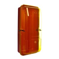 9.0kg Plastic Extinguisher Cabinet | Durable Plastic | Yellow Transparent Front Cover | Protects from Dust & Damage | by Fire Factory Australia