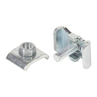 Cablofil Pre-Galvanised Large Clamp Plate with Integrated Bolt and Small Clamp Plate with Integrated Nut Fixing Kit