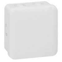 Plexo IP55 Weatherproof Box with Pre-Cut Knockouts and Plain Clip-On Cover 80mm x 80mm x 45mm