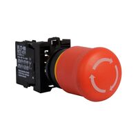Red Twist-to-release e-stop, 1NO/2NC CB (Red Twist-to-release e-stop, 1NO/2NC CB (M22-PVT-K12-P))