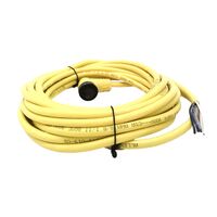 Allen-Bradley 889NR5AE20F Mini Cable Female Right Angle 5-Pin PVC Yellow 18 AWG