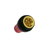 Allen-Bradley 889AM65SP61 5 Pin Shorting Plug with Red Overmold