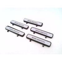 Allen-Bradley Legend Plate for Size 8 Bezels with 'Main Switch' Text