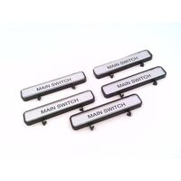 Allen-Bradley Legend Plate for Size 8 Bezels with 'Main Switch' Text