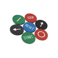 Allen-Bradley 800TLC207W Legend Cap 30mm Push Button Reset Black with White Text