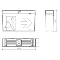 All-In-One 24m LED Exit Luminaire - Gen2 (All-In-One 24m Running Man LED Exit Luminaire Gen2)