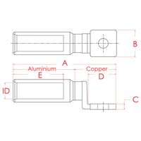 Bi-Metal Lug 400mm2-Blank (Bi-Metal Lug 400mm2-Blank)