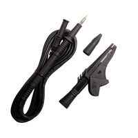 PVC Test Leads CAT IV black croc clip (PVC Test Leads CAT IV black croc clip)