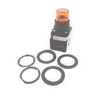 Allen-Bradley 800HQRBH2A 30mm Momentary Amber LED Pushbutton