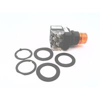 Allen-Bradley 800HQRBH2A 30mm Momentary Amber LED Pushbutton