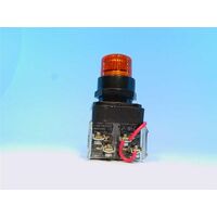 Allen-Bradley 800HQRTH2A Amber LED Pilot Light 30mm Full Voltage Push-to-Test