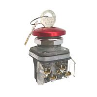 Allen-Bradley 800TE12M6A Mushroom Pushbutton with Cylinder Lock