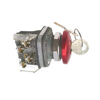 Allen-Bradley 800TE12M6A Mushroom Pushbutton with Cylinder Lock