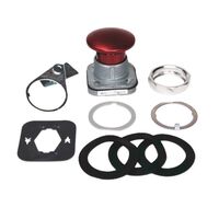 Allen-Bradley 800TD6Q Red Mushroom Head Pushbutton with Locking Padlocking Attachment