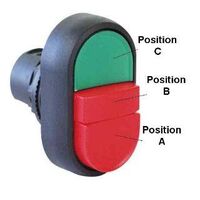 Allen-Bradley 800FPU3E4F34 Three-Function Momentary Push Button