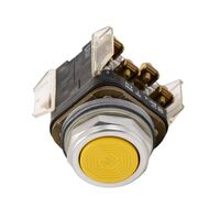 Allen-Bradley 800TA9B Momentary Push Button Yellow Flush Head