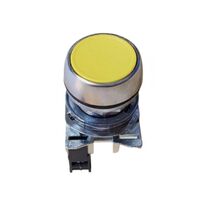 Allen-Bradley 800FMF5MX10 Yellow Non-Illuminated Round Metal Momentary Push Button