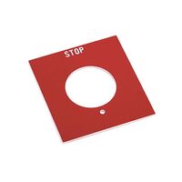 Allen-Bradley 800HY50 Legend Plate Single Push Button Red Stop