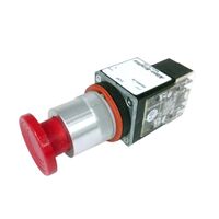 Allen-Bradley 800MRD6A Red Mushroom Head Momentary Push Button