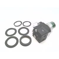 Allen-Bradley 800HQRAH2G Illuminated Green Push Button with Guard