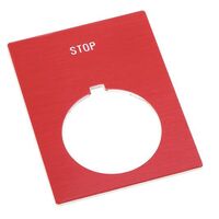 Allen-Bradley 800HW371J Legend Plate 30mm Stop Red