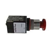 Allen-Bradley 800MRD6B Red Mushroom Head Momentary Push Button
