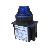 Allen-Bradley 800L22L24B Blue LED Pilot Light 22.5mm 24V AC/DC