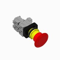 Allen-Bradley 800HCTFRXTQH2RA 30mm Trigger Action E-Stop Push Button