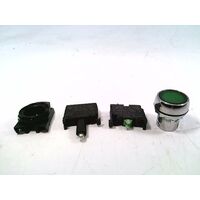 Allen-Bradley 800FMLF3PN3GX10 Illuminated Round Metal Momentary Push Button