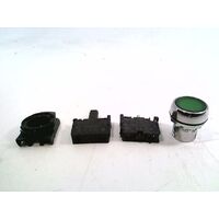 Allen-Bradley 800FMLF3PN3GX10 Illuminated Round Metal Momentary Push Button