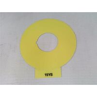 Allen-Bradley 800F15YS Emergency Stop Legend Plate Yellow 60mm Round