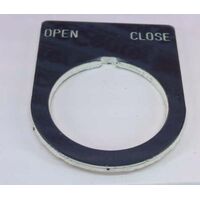 Allen-Bradley Legend Plate 30x40mm Black with White Legend Text