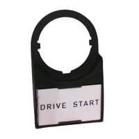 Allen-Bradley 800F12WE287 Legend Plate Drive-Start White with Black Text