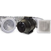 In-Line Fan Kit 150mm | 443m³/h Airflow | 6m Duct & Grilles | 220V Operation | by Fantech