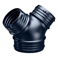 Y-Piece 100mm 3 Way Duct Metal | Durable Steel Construction | Uninsulated Design | Black Finish | by Fantech