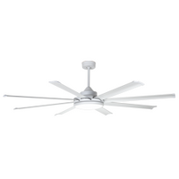 DC Ceiling Fan Kit with LED | 82 Inch Diameter | Energy Efficient & Quiet Operation | White Finish | @Each by Fantech