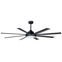 82 Inch DC Ceiling Fan Kit with LED | Energy Efficient & Quiet Operation | Modern Black Finish | @Each by Fantech