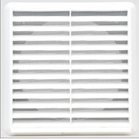 Plastic Fixed Louvre Grille 100mm Dia | UV Resistant PVC | Flywire Insect Protection | by Fantech